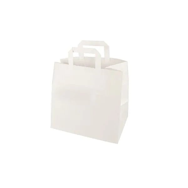 The PAPSTAR 50 carrier bags of PAPSTAR GmbH are simple white paper bags with flat handles - an eco-friendly choice for daily use.