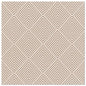 A square area rug with a repeating geometric diamond pattern in beige and cream, inspired by the textured look of the PAPSTAR 50 napkins "ROYAL Collection" 1/4-fold 40 x 40 cm brown by PAPSTAR GmbH.