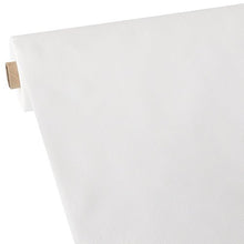 A roll of Starpak tablecloth, fabric-like, fleece "soft selection plus" is partially unrolled to show its texture, wrapped around a brown cardboard sleeve and placed against a white background.