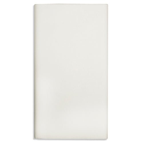 A smooth, simple white napkin with clean edges lies on a white background, echoing the simplicity of the PAPSTAR tablecloth folded 120x180 cm white sheet from PAPSTAR GmbH - ideal for festive occasions.