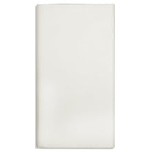 A smooth, simple white napkin with clean edges lies on a white background, echoing the simplicity of the PAPSTAR tablecloth folded 120x180 cm white sheet from PAPSTAR GmbH - ideal for festive occasions.