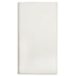 A smooth, simple white napkin with clean edges lies on a white background, echoing the simplicity of the PAPSTAR tablecloth folded 120x180 cm white sheet from PAPSTAR GmbH - ideal for festive occasions.