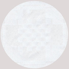Thin, light gray, diagonal lines form a geometric diamond pattern on the white PAPSTAR paper tablecloth with damask embossing (50 m roll) and give this tablecloth by PAPSTAR GmbH its elegant, structured appearance.