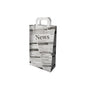 The eco-friendly PAPSTAR 50 carrier bags made of paper with handle from PAPSTAR GmbH in the design of a newspaper ad with the word "News" on the edge stands against a white background.