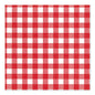 PAPSTAR 100 napkins, 3-ply (33 x 33 cm), from PAPSTAR GmbH – red and white checkered pattern in a timeless design, ideal for stylish table decorations.