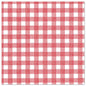 A square cloth with a red and white gingham pattern fits perfectly with the PAPSTAR GmbH 50 napkins "ROYAL Collection" 1/4-fold 40 x 40 cm red.