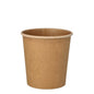 A simple, brown PAPSTAR soup cup round (9.8 cm, 470 ml) from PAPSTAR GmbH stands upright on a white background, highlighting its simple and eco-friendly design. The set contains 25 pieces - ideal for soups and practical use.