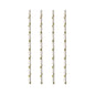 Four PAPSTAR 100 straws (Ø 6 mm) by PAPSTAR GmbH with yellow star patterns are arranged vertically on a white background.