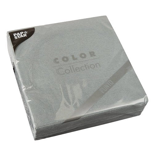 A sealed package containing 30 napkins from the PAPSTAR GmbH, 2-ply "PUNTO" 1/4-fold (38x38 cm) in clear plastic packaging, ideal for table decorations.