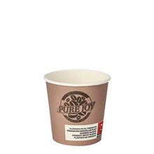 A purple PAPSTAR paper drinking cup with the "Pure Joy" logo and a shrink wrap, 6 cm diameter (pack of 20), by PAPSTAR GmbH, depicted on a plain white background.