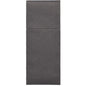 A rectangular, vertical artwork divided into two textured dark gray areas reminiscent of the refined style of the Starpak 100 cutlery pouches made of airlaid (40 x 48 cm with cutlery fold) by Starpak.