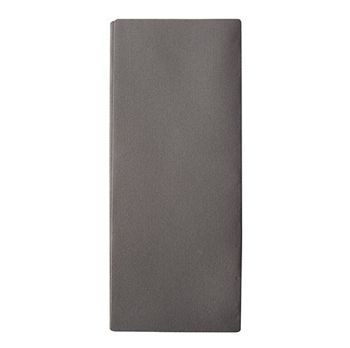 A Starpak "Premium" Anthracite Napkin (40 x 48 cm, Airlaid, fabric-like, 1/8-fold) from a box of 100 is neatly folded on a plain white background.