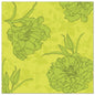 The PAPSTAR 50 napkins "ROYAL Collection" 1/4-fold 40 x 40 cm from PAPSTAR GmbH are perfect for festive occasions with their green floral motifs on a yellow-green background, adding an elegant touch to any table.