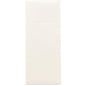 The Starpak 100 cutlery pouches, Airlaid 40 cm x 33 cm with cutlery fold, feature a smooth, cream-colored rectangular design with a horizontal seam and are therefore ideal for use in restaurants.