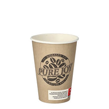 The PAPSTAR 80 paper cup, 'Pure Joy' by PAPSTAR GmbH is a brown, biodegradable paper cup with 'Biobased for nature and you', white label, red symbol, and modern design - ideal for environmentally conscious enjoyment.