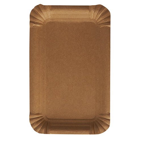 The top view shows a rectangular white PAPSTAR 250 plate, cardboard "pure" square white by PAPSTAR GmbH, made from virgin fiber cardboard with raised, ribbed edges - an eco-friendly paper plate for any occasion.