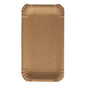 A rectangular, white, eco-friendly PAPSTAR 250 plate "pure" by PAPSTAR GmbH made of virgin fiber cardboard with slightly raised, ribbed edges, viewed from above on a white background.