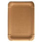 A rectangular, white paper plate made of virgin fiber board from the brand PAPSTAR GmbH (Product: PAPSTAR 250 plate "pure" square white), with slightly raised and ribbed edges, photographed from above on a white background.