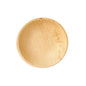 A PAPSTAR plate made of palm leaf "pure", round (Ø 18.5 cm), sustainable, with a smooth surface and natural grain, photographed from above on a white background. Brand: PAPSTAR GmbH. Box with 25 pieces.