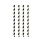 Four PAPSTAR 100 paper straws (Ø 6 mm) by PAPSTAR GmbH stand vertically in a row on a white background - a stylish, eco-friendly choice for sustainable enjoyment.