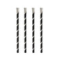 Four PAPSTAR paper straws with spoons, Ø 8 mm and 20 cm long, stand upright in a row against a white background - stylish and environmentally friendly from PAPSTAR GmbH for any occasion.