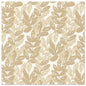 The PAPSTAR GmbH "ROYAL Collection" 50 napkins (40 x 40 cm, sand) feature a dense pattern of light brown and beige leaf branches on white, inspired by the Royal Collection, and are perfect for elegant tables.