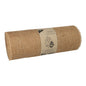 The PAPSTAR decorative ribbon jute 10 m natural on a roll from PAPSTAR GmbH consists of natural brown jute with a lattice pattern, wrapped with a paper label with black botanical illustration – ideal for creative projects or natural decoration.