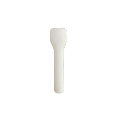 The PAPSTAR ice cream spoon paper "pure" (9.5 cm, white) from PAPSTAR GmbH is an environmentally friendly ice cream spoon with a rectangular, rounded head - perfect for sustainable enjoyment of treats. Box with 100 pieces.