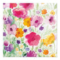 The PAPSTAR 20 napkins (33 x 33 cm, 3-ply, 4-piece set) from PAPSTAR GmbH feature a vibrant floral watercolor that enhances any set table.