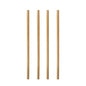 Four straight, cylindrical PAPSTAR 1000 stir sticks, bamboo "pure" from PAPSTAR GmbH are arranged vertically in a row against a plain white background - a sustainable choice for any drink.