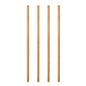Four straight, light brown PAPSTAR 1000 stir sticks, bamboo "pure" from PAPSTAR GmbH are arranged vertically on a white background, highlighting an eco-friendly and biodegradable alternative to plastic.
