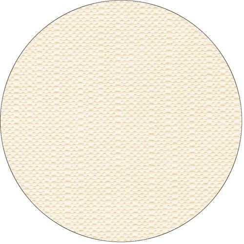 A flat, round, cream-colored object with a textured, nubby surface resembles the PAPSTAR tablecloth "ROYAL Collection" champagne (25 m x 1.18 m) from PAPSTAR GmbH. The background is solid white.