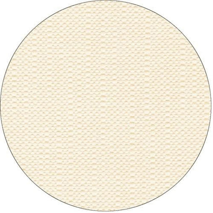 A flat, round, cream-colored object with a textured, nubby surface resembles the PAPSTAR tablecloth "ROYAL Collection" champagne (25 m x 1.18 m) from PAPSTAR GmbH. The background is solid white.