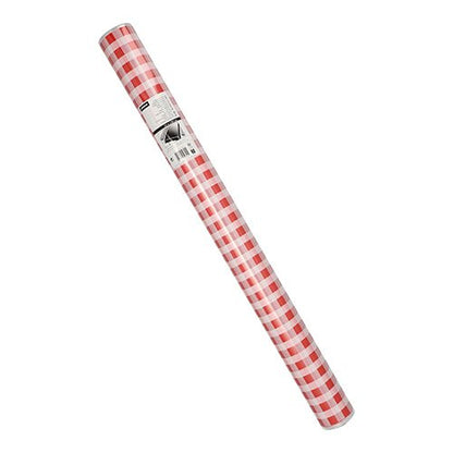 A Starpak tablecloth, foil 50 m x 80 cm in red check-check design is a single rolled sheet of tablecloth foil.