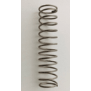 A single Dr. Schnell spring for dispenser V10 (1 piece) from DR.SCHNELL GmbH & Co. KGaA is depicted vertically against a white background; the steel coil spring has evenly distributed coils and fits dosing systems wall dispensers and accessories.