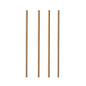 Four PAPSTAR 100 paper straws "pure" (Ø 6 mm, 20 cm, PAPSTAR GmbH) stand vertically in a row on a white background.