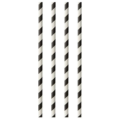Four PAPSTAR 100 straws, paper Ø 6 mm by PAPSTAR GmbH are arranged vertically in a row against a plain white background.