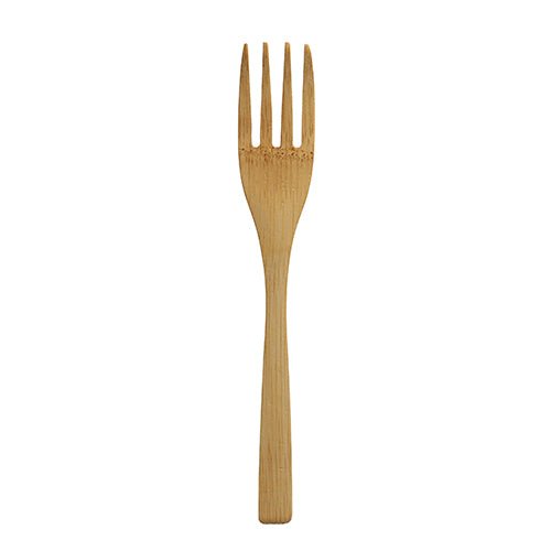 The PAPSTAR bamboo forks "pure" (16.5 cm) from PAPSTAR GmbH, depicted on a white background, are environmentally friendly, compostable forks with a smooth surface and simple handle - 10 pieces in the bag.