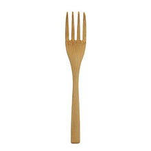 The PAPSTAR bamboo forks "pure" (16.5 cm) from PAPSTAR GmbH, depicted on a white background, are environmentally friendly, compostable forks with a smooth surface and simple handle - 10 pieces in the bag.