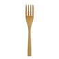 The PAPSTAR bamboo forks "pure" (16.5 cm) from PAPSTAR GmbH, depicted on a white background, are environmentally friendly, compostable forks with a smooth surface and simple handle - 10 pieces in the bag.