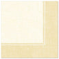 The PAPSTAR 50 napkins "ROYAL Collection" 1/4 fold 40 x 40 cm champagne from PAPSTAR GmbH offer a classic design with a light center and darker champagne-beige border, ideal for the elegantly set table.