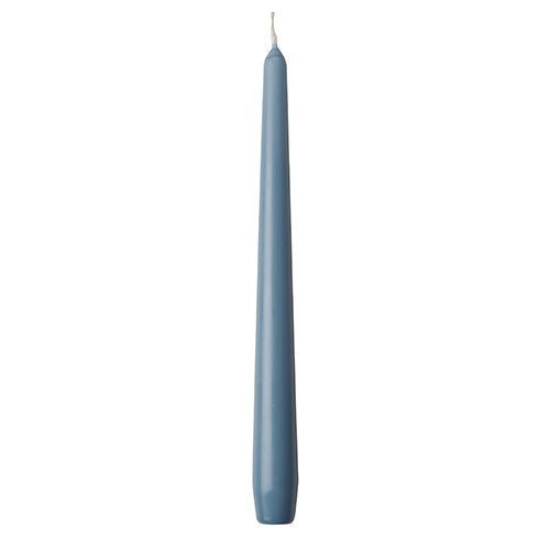 A single blue taper candle with an unlit wick stands upright against a plain white background - ideal for pairing with Starpak 50 taper candles Ø 2.2 cm - 25 cm.