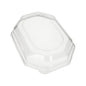 The Starpak 10 lid for serving platters, a transparent octagonal food container lid made of PET from Starpak, is depicted on a white background.