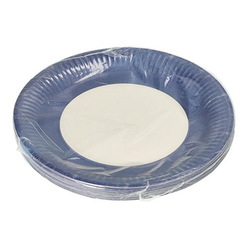 A pack of PAPSTAR 20 plates, round paper Ø 23 cm from PAPSTAR GmbH is presented in a transparent plastic packaging against a simple white background – ideal for events.