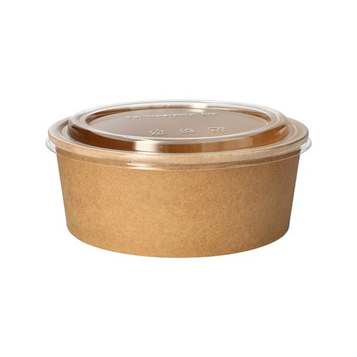 The 50 lid for salad bowls, round clear 2 cm height PLA of PAPSTAR GmbH is depicted on a plain white background. This clear, round PLA lid is ideal for sealing salad bowls for takeaway or food storage.