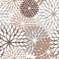 PAPSTAR 20 napkins (40 x 40 cm, 3-ply) from PAPSTAR GmbH feature a repeating pattern of large, overlapping stylized floral shapes in brown, beige, and gray on white, with pointed, leaf-like petals in circular arrangements.