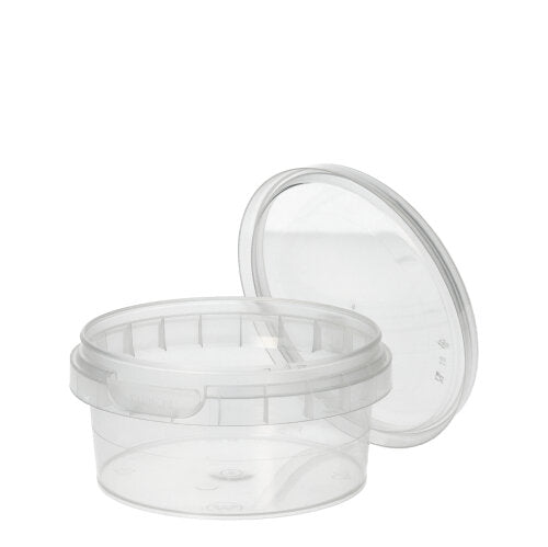 The Starpak 38 deli cup is a round, transparent 180-ml PP container (Ø 9.5 cm, height 4.5 cm) with an originality seal and shrink wrap – ideal for presenting or storing delicacies. The set includes 38 pieces.