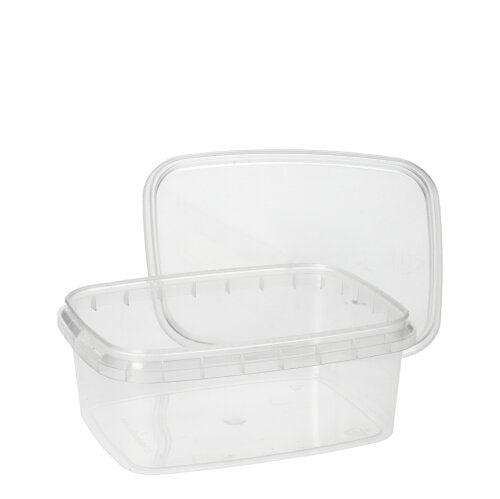 The Starpak 50 deli cup is a rectangular, transparent PP container with a tamper-evident lid from Starpak—perfect for keeping food fresh and safe.