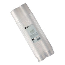 A package containing 48 clear, round Starpak deli cups (120 ml, 6.9 cm × 5.1 cm) with tamper-evident lids, stacked and wrapped in shrink wrap, featuring a central label with Starpak branding and product details.