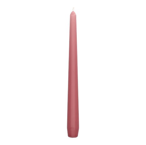 A single, unlit Starpak taper candle (Ø 2.2 cm - 25 cm) in bright pink stands upright against a plain white background.